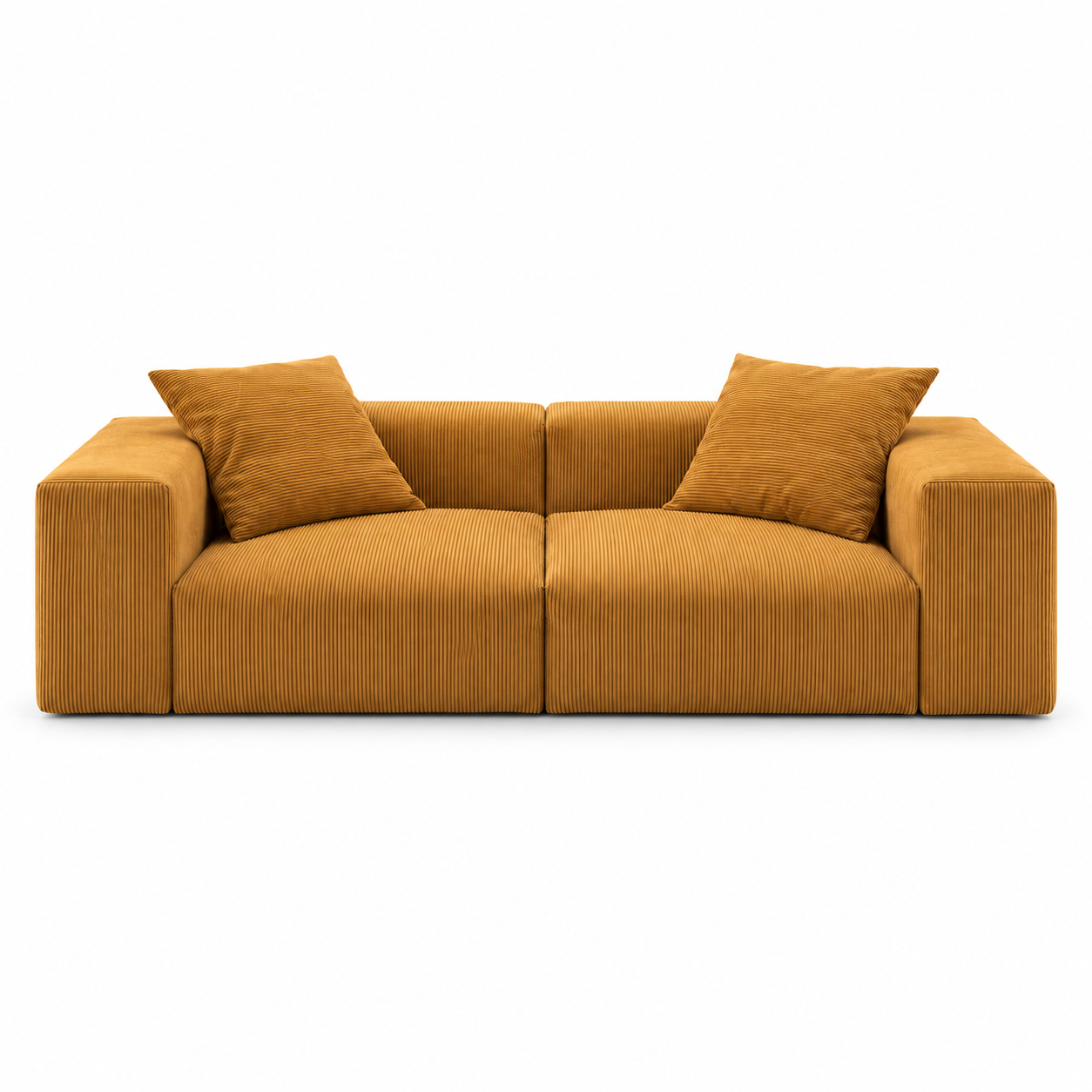 Bloc Sofa (Corduroy) - Mustard product photo from Homiodecor