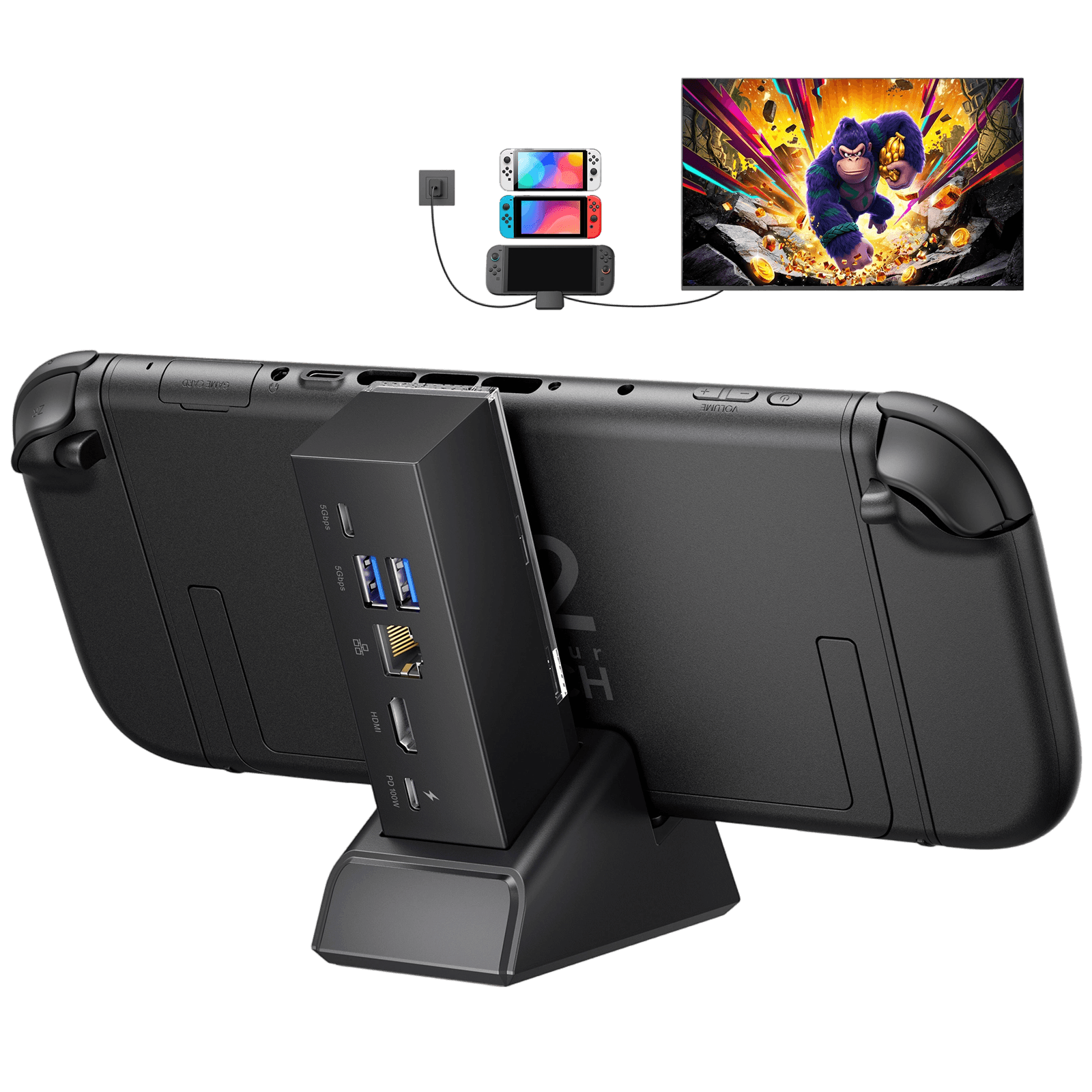 7 In 1 Multifunctional Docking Station For Switch 2 product photo from Jsaux