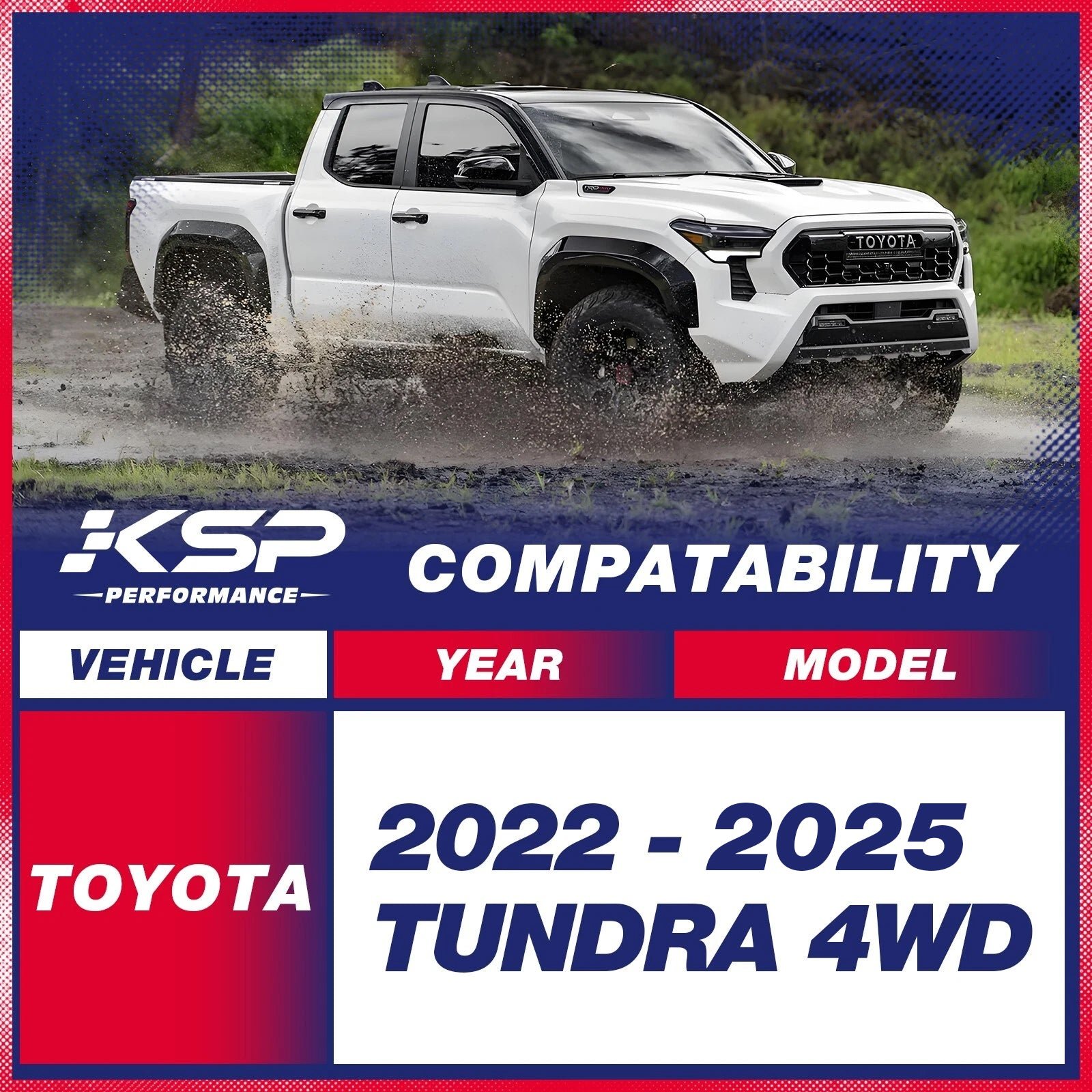 KSP 1 inch 6x5.5 Forged Wheel Spacers with 2 inch Rear Lift Kit for 2022-2025 Toyota Tundra 4WD product photo from KSP Performance