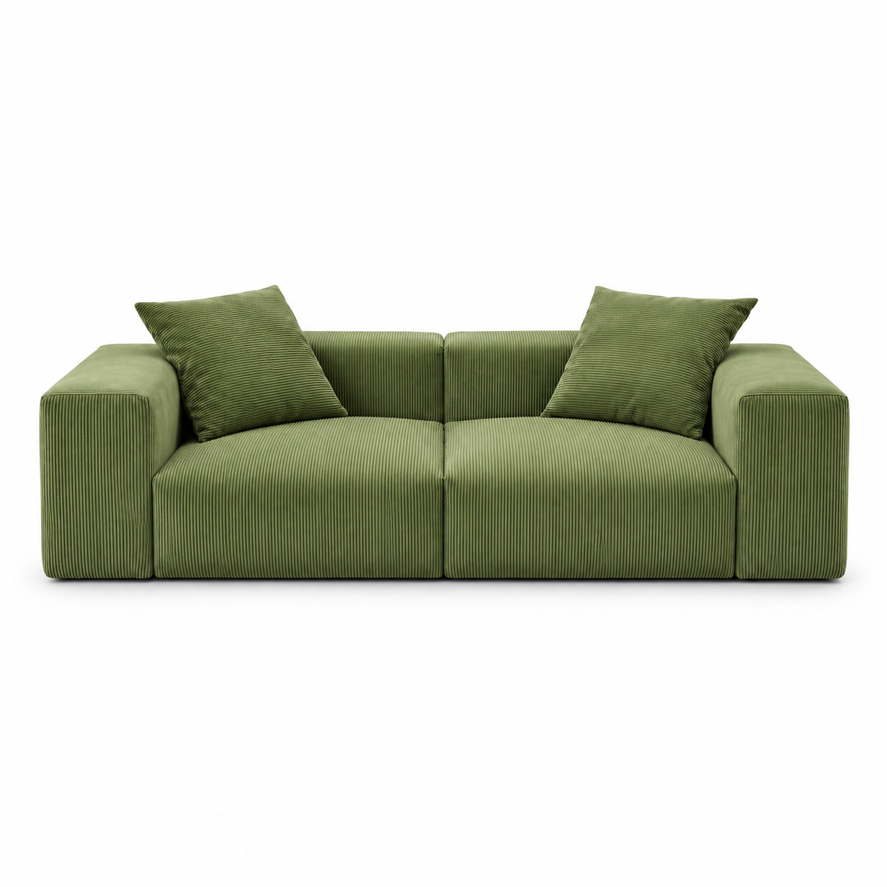 Bloc Sofa (Corduroy) - Grass Green product photo from Homiodecor