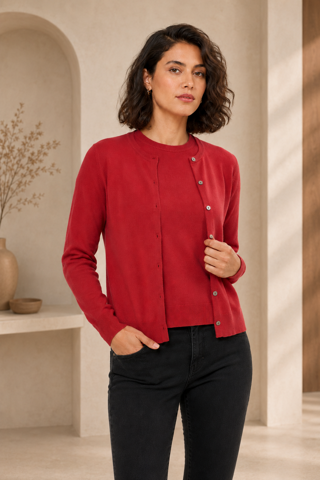 Women's Cashmere Cardigan Twin Sweater Set product photo from Cashmereboutique