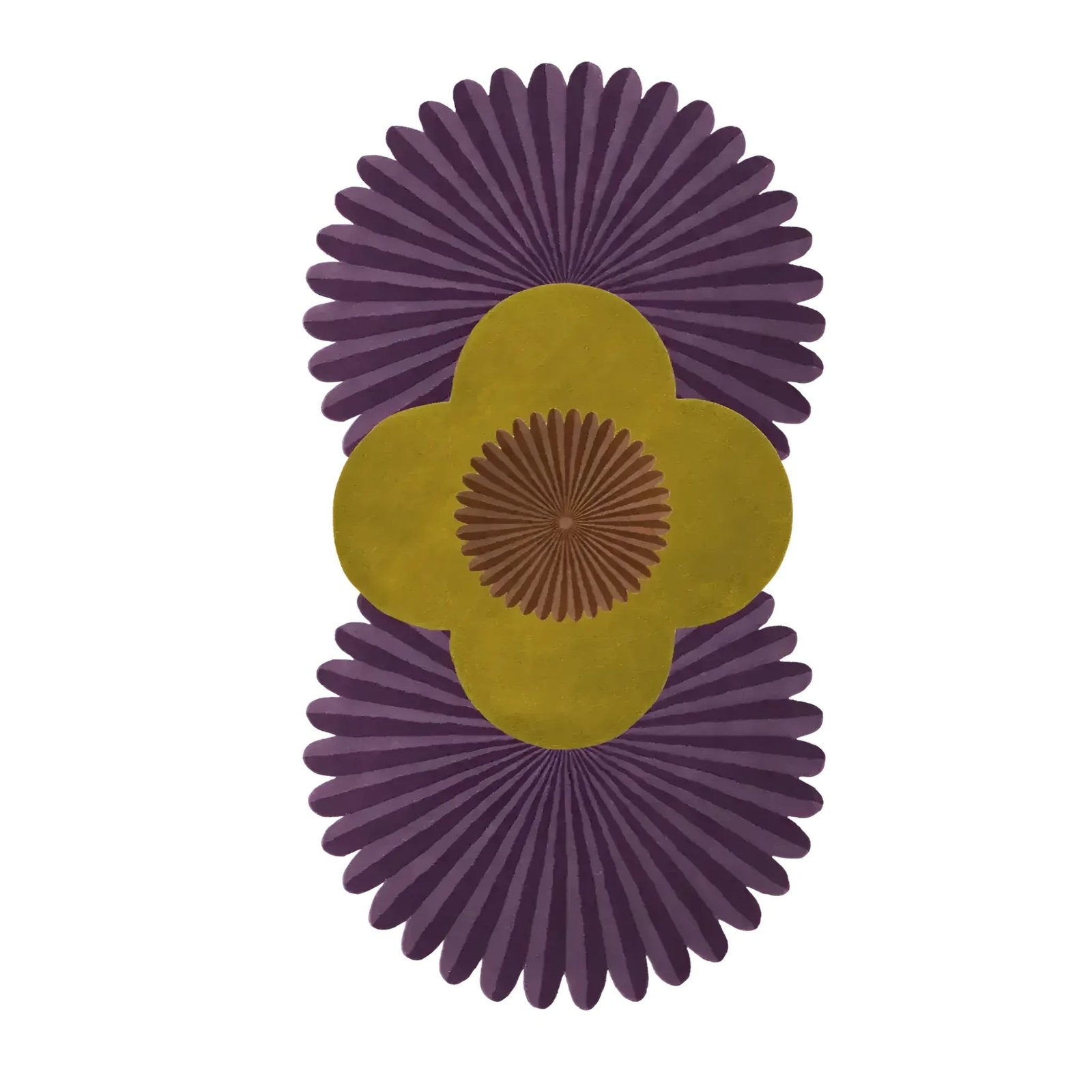 Daisy within Daisy Pleated Hand Tufted Wool Rug Runner - Purple $468.99$308.99 product photo from Maiahomes