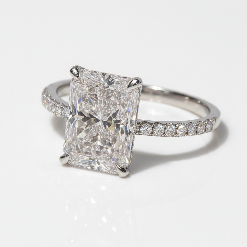 Classic Radiant Cut Diamond Option Engagement Ring-Black Diamonds New York product photo from Blackdiamondsnewyork