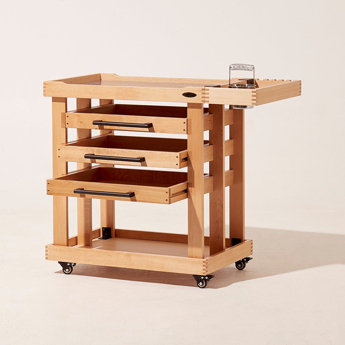 Meeden Art 5 Tier Solid Beech Wood Supplies Storage Cart W13H product photo from Meedenart