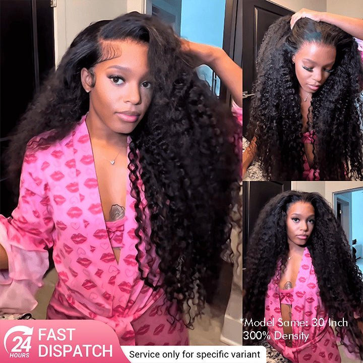 Black Curly Hair 13X4 Hd Lace Front Wig 100 Virgin Human Hair Wigs Pre Plucked Hairline Geeta Hair product photo from Geetahair