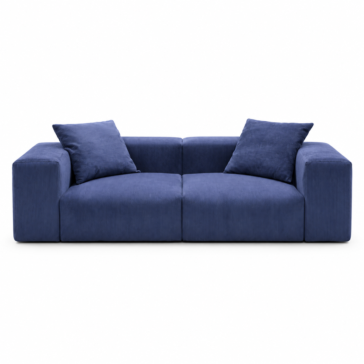 Bloc Sofa (Corduroy) - Blue product photo from Homiodecor