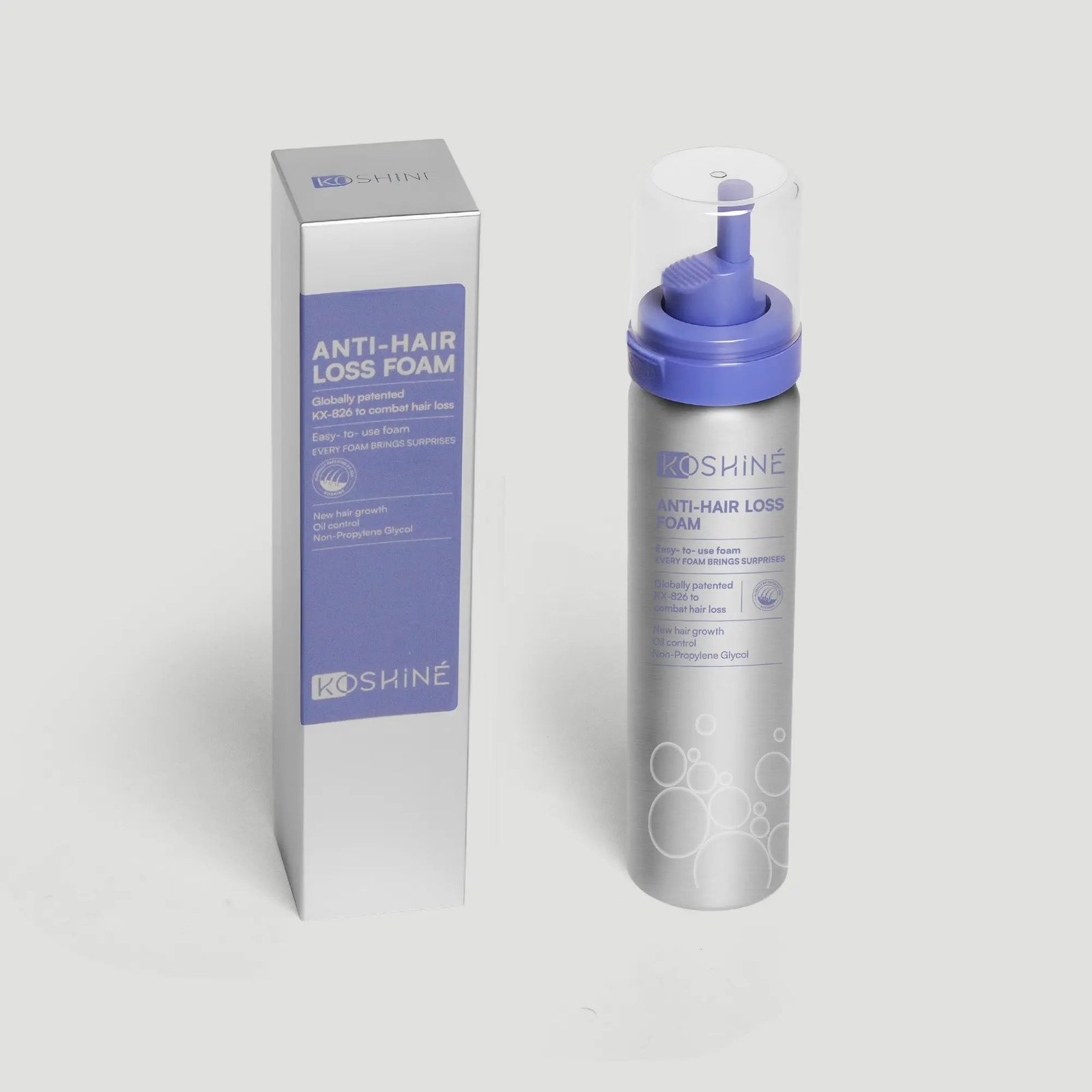 KOSHINÉ 0.9% KX-826 Hair Revitalizing Foam for Thinning Hair and Oily Scalp Suitable for Men and Women product photo from Koshinemall