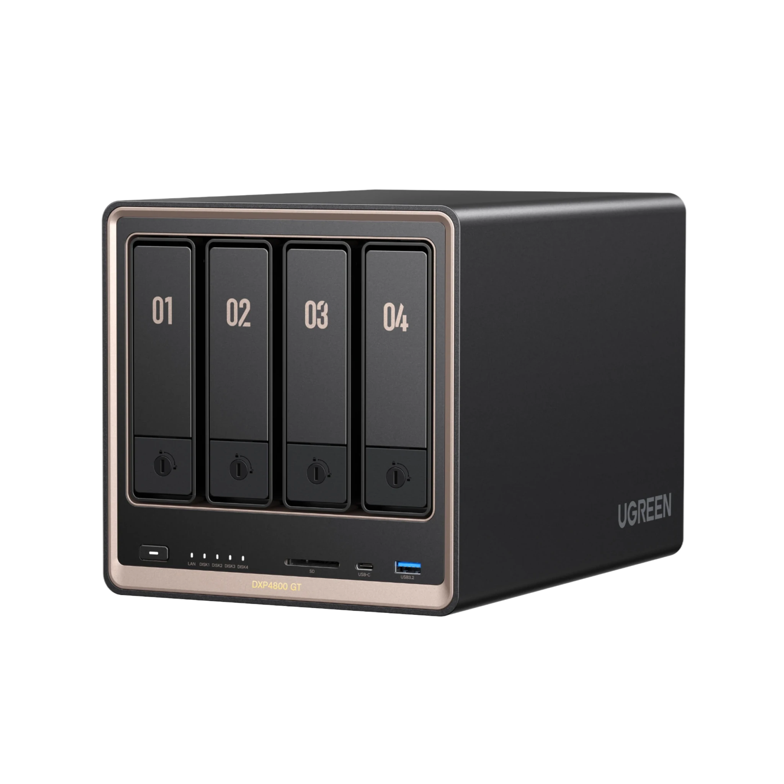 New $559.99 DXP4800GT 144TB (HDD 32TB x4 + SSD 8TB x2) product photo from Ugreen