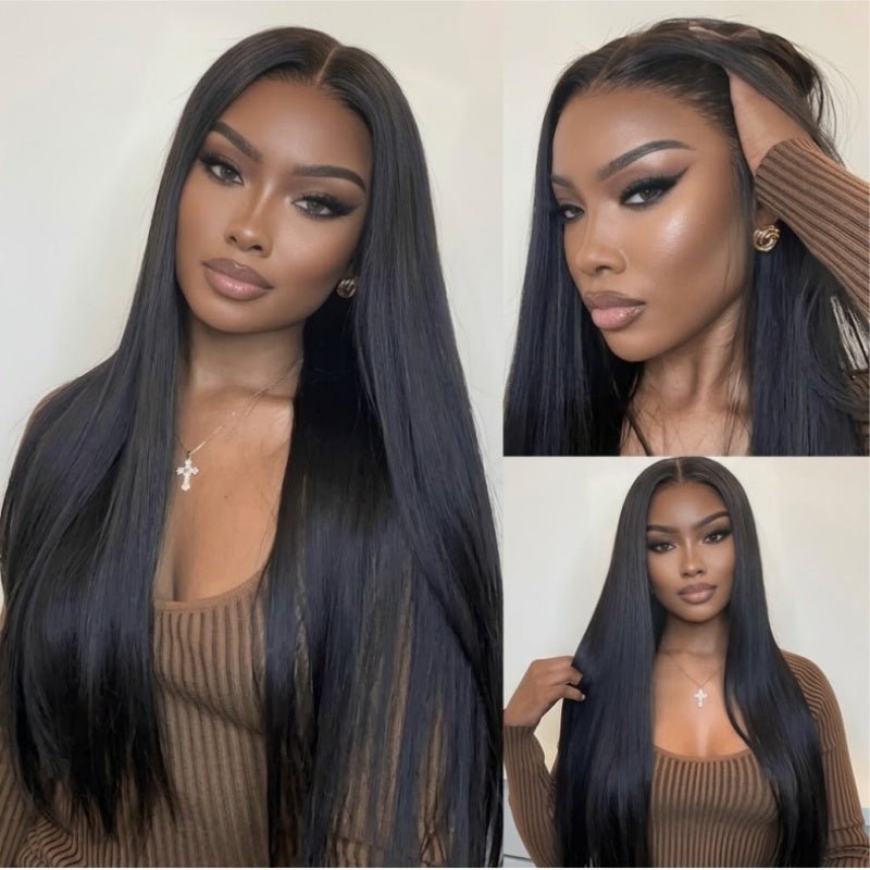 199 28Inch Straight Hair 7X5 13X6 Lace Frontal Glueless Wigs Put On Go Hd Lace Wig Flash Sale Amanda Hair product photo from Amandahairs