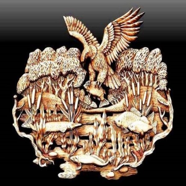 Eagle Fishing CNC Carving File product photo from Spetools