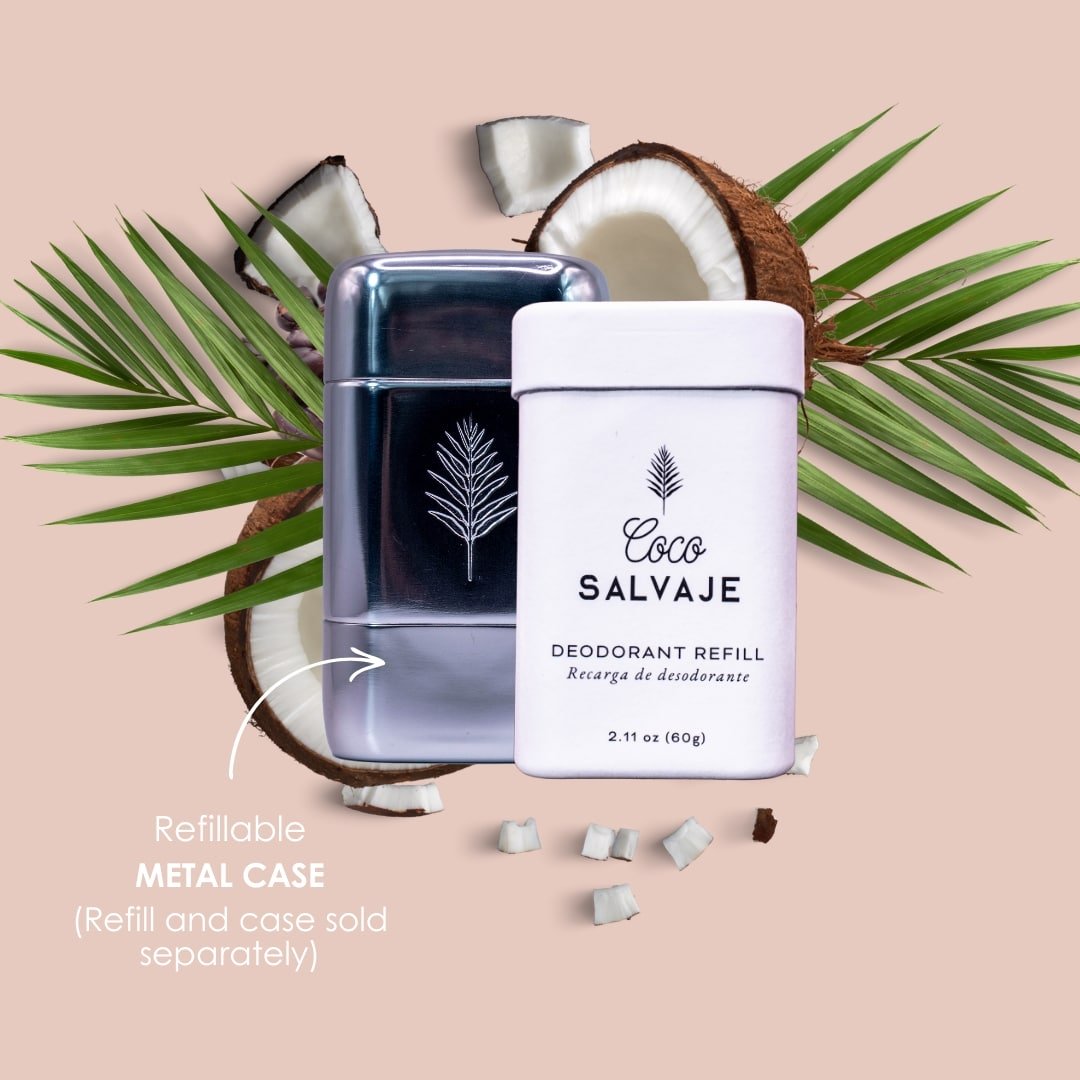 fragrance-free stick deodorant with a soft cocoa scent. ideal for sensitive skin and kids. product photo from COCO SALVAJE