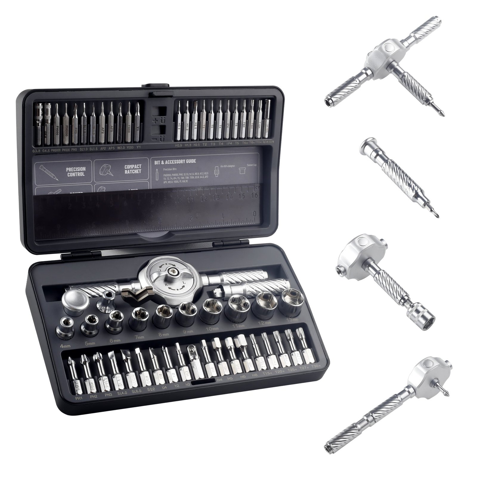 T Shaped 62 In 1 Precision Ratcheting Screwdriver Set product photo from Ker Tools