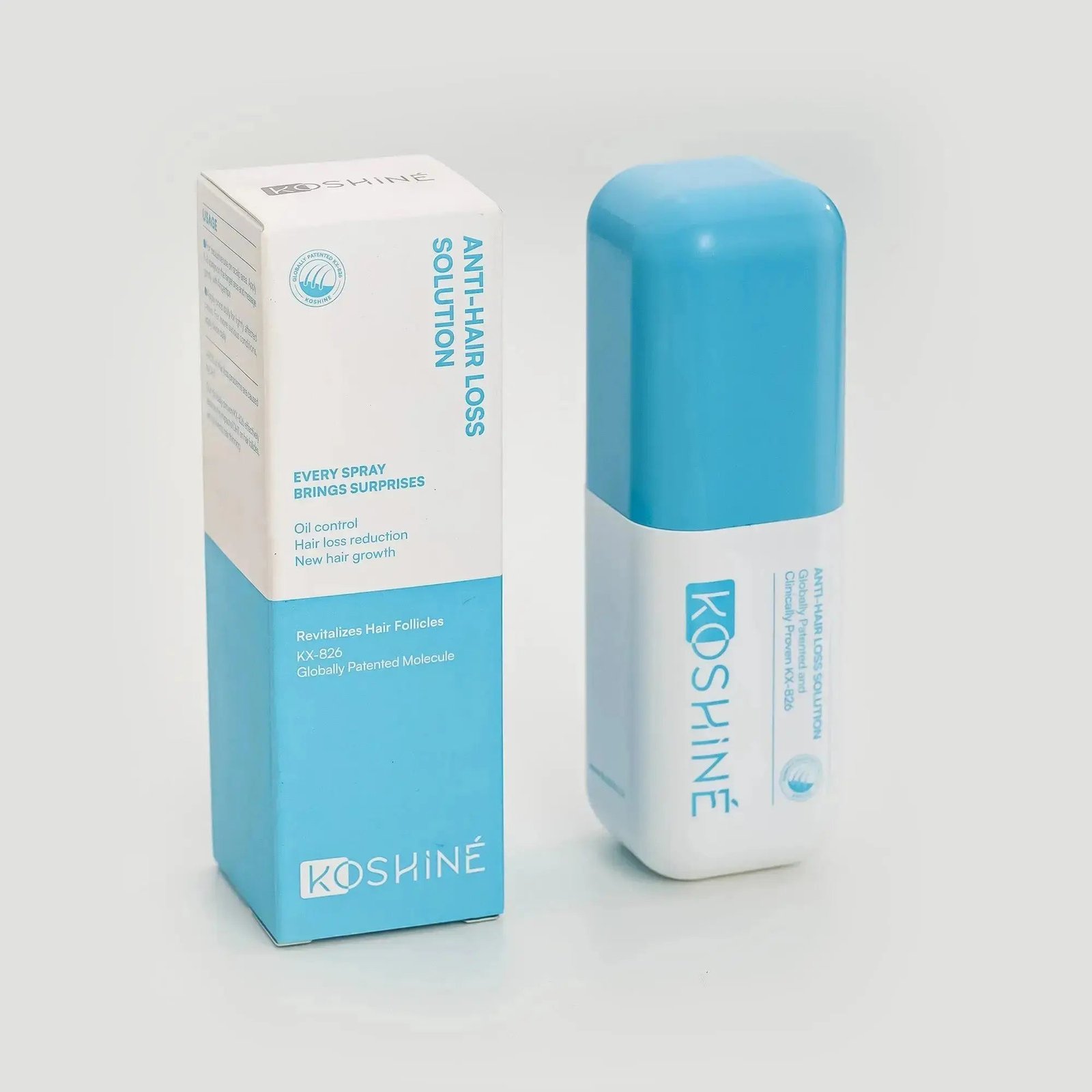 Koshine Hair Loss Solution Blue Bottle product photo from Koshine