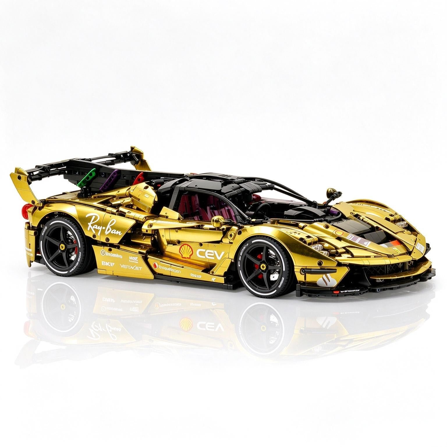1 8 The Ultimate Italian Hybrid Hypercar Evo Gold Plating Custom Edition 4058Pcs product photo from Bavbrick