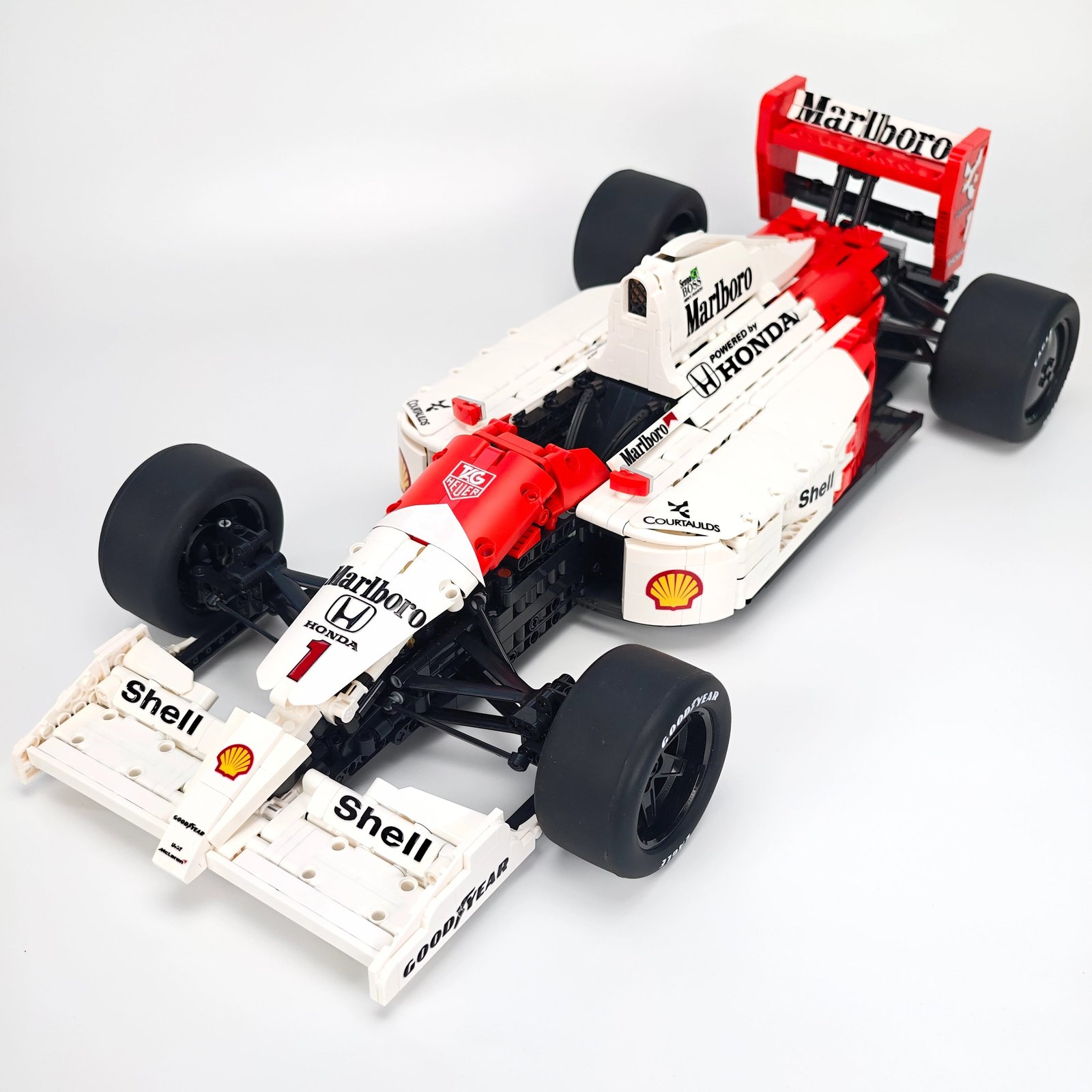 1:8 McLaren MP4/6 F1 Racing | 1991 Red & White Grand Prix Championship Livery (2800 PCS) product photo from Bavbrick
